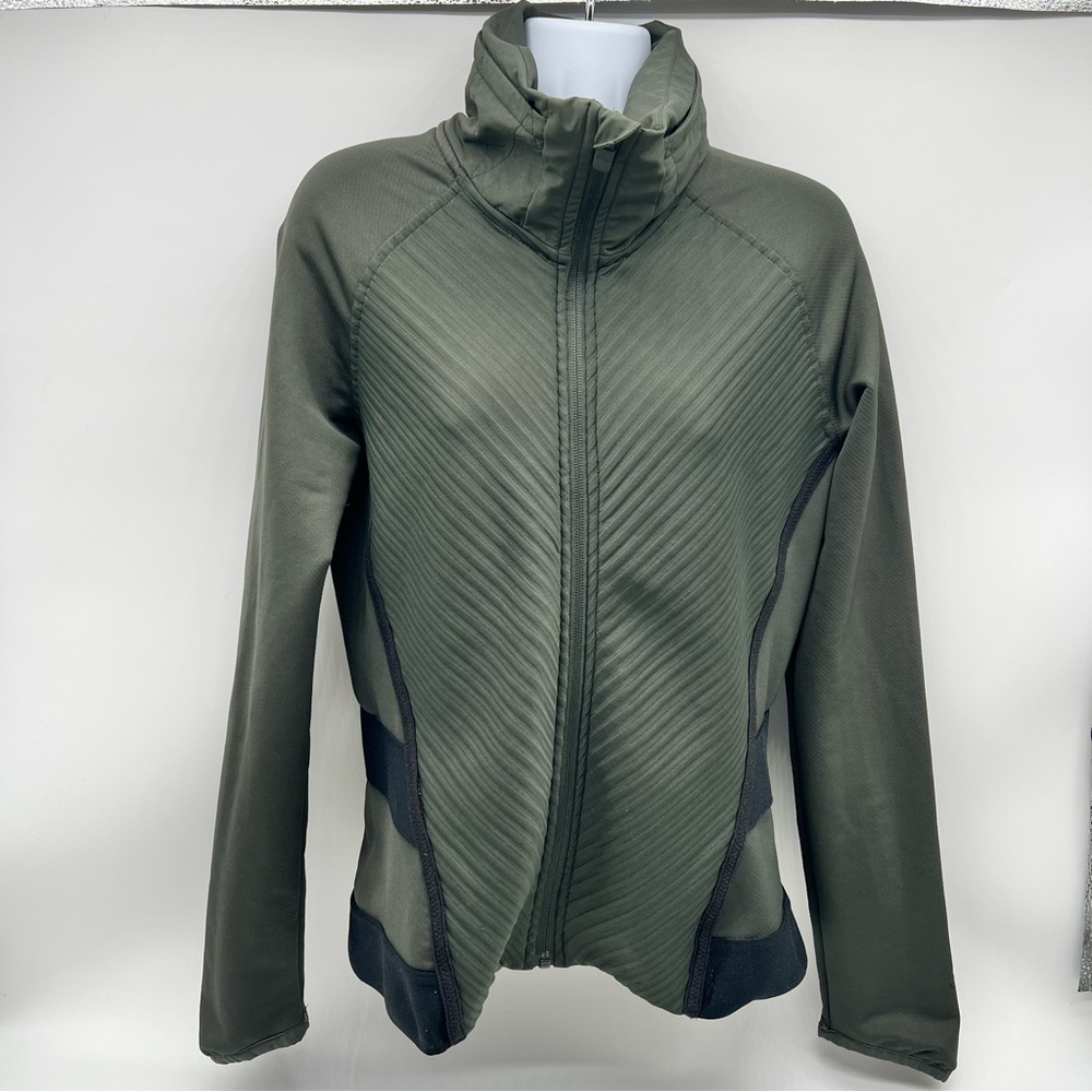 Adidas Women’s Cold.TDY Green Performance Jacket w/Quilted Design Hidden Hood-M